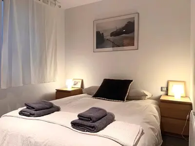 Cama o camas de una habitación en Dúplex Can Marc - L'Amfitriona