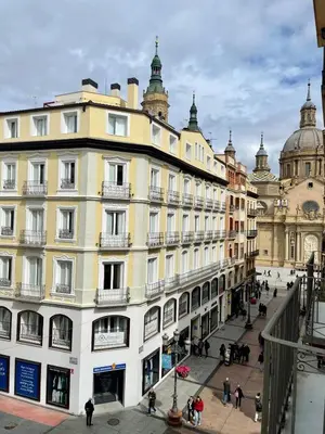 Vista general de Zaragoza o vista desde el apartamento
