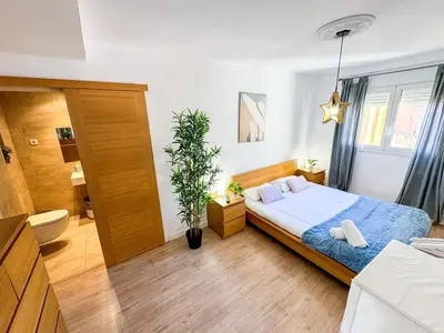 Cama o camas de una habitación en El Halcon del Pirineo ComoTuCasa