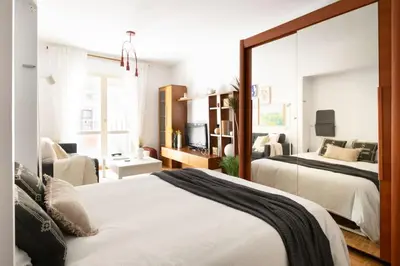Cama o camas de una habitación en El balcón de San Antón by Clabao