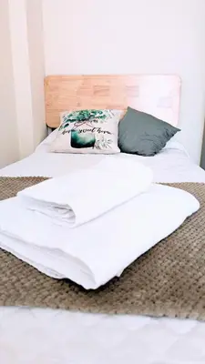 Cama o camas de una habitación en Quiñon de la Partacua Escarrilla