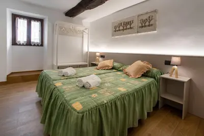 Cama o camas de una habitación en Casa rural Iturrikoa