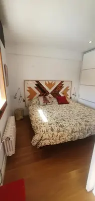 Cama o camas de una habitación en precioso Apartamento con vistas al pico Cerler