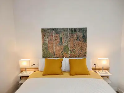 Cama o camas de una habitación en La Esquina de Saraqusta by Alogest