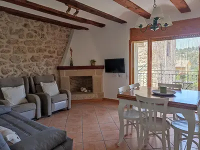 Una televisión o centro de entretenimiento en Casa Carmeta Beceite