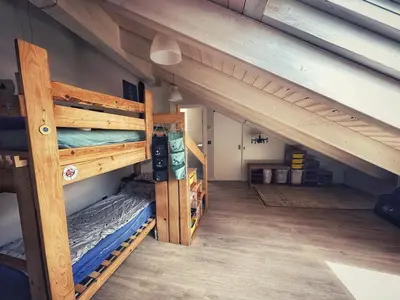 Cama o camas de una habitación en La casa Pedalejo