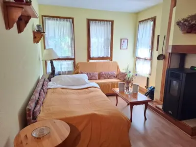 Cama o camas de una habitación en La Encina, Acogedor apartamento con piscina - Arafita Apartamentos