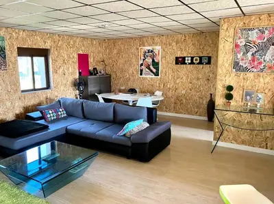 Zona de estar de Exclusivo Loft en Zaragoza-4