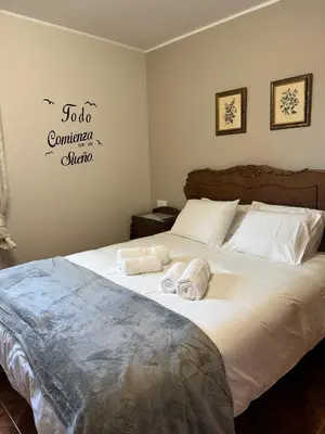 Cama o camas de una habitación en Casa Costa Laspaúles