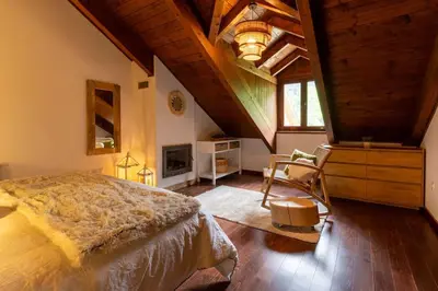 Cama o camas de una habitación en Apartament la Xisqueta - Vall Fosca - L'Amfitriona