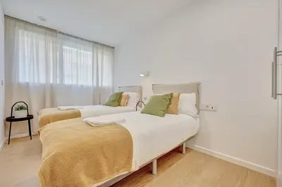 Cama o camas de una habitación en Apartamento Salesianos By Clabao