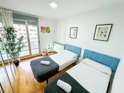 Cama o camas de una habitación en Bielsa del Pilar Turistea