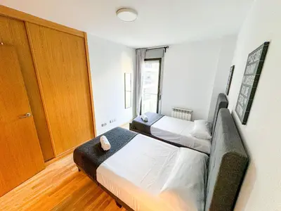 Cama o camas de una habitación en Bielsa del Pilar Turistea