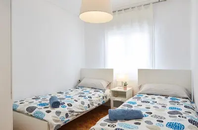 Cama o camas de una habitación en Apartamento Pamplona