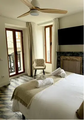 Cama o camas de una habitación en El Torreón de Muro
