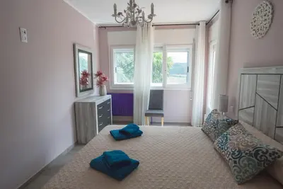 Cama o camas de una habitación en Vivienda Rural Casa del Medico