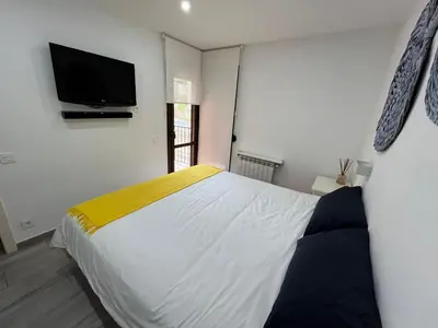 Cama o camas de una habitación en Apartamento premium Aínsa