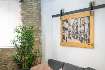 Zona de estar de Encantador apartamento en el corazón de Pamplona