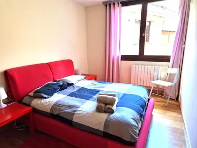 Cama o camas de una habitación en Apartament familiar amb vistes by RURAL D'ÀNEU
