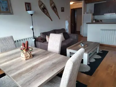 Zona de estar de Ibón de Estanés Apartamento en Formigal
