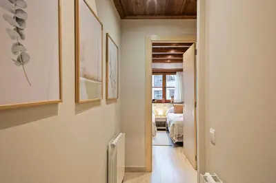 Cama o camas de una habitación en Luderna - Apartamento Val de Ruda B92 Ticolet