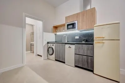Una cocina o zona de cocina en Apartamentos Panda by Clabao