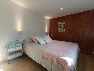 Cama o camas de una habitación en CASA MELCHOR II Villanúa