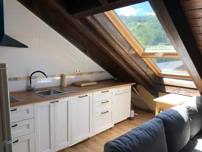 Una cocina o zona de cocina en Vivienda en Escarrilla