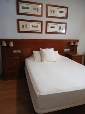 Cama o camas de una habitación en Hostal Los Infantes