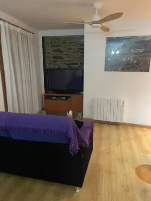 Una televisión o centro de entretenimiento en Apartamento Duplex en Rialp - ARS