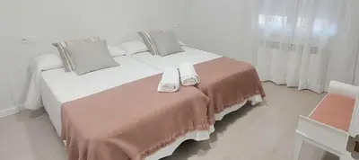 Cama o camas de una habitación en Alcañiz Flats Center