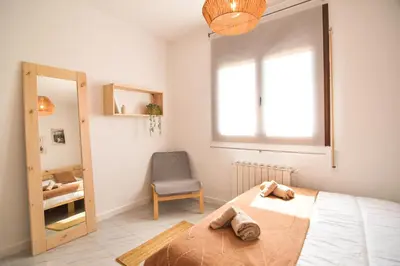 Cama o camas de una habitación en Descubre Somontano