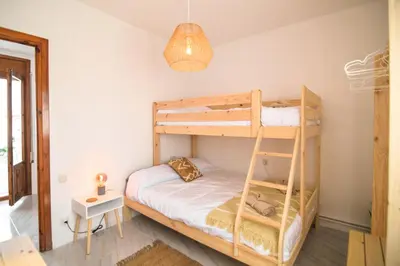 Cama o camas de una habitación en Descubre Somontano