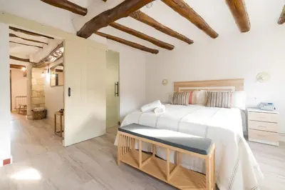 Cama o camas de una habitación en Casa Rural Encantadora
