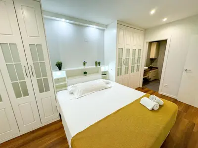 Cama o camas de una habitación en El Olivo del Pilar Turistea