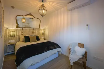 Cama o camas de una habitación en Villa de Loarre