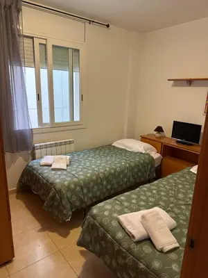 Cama o camas de una habitación en Apartamentos L'Ainsa