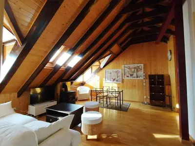 Zona de estar de Misalas, Ski y montaña petfriendly - Arafita Apartamentos
