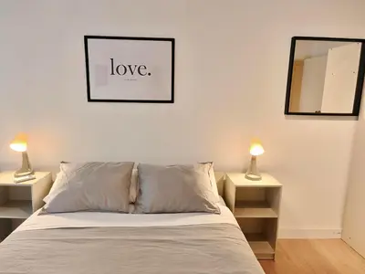 Cama o camas de una habitación en El Puente del Arrabal by Alogest