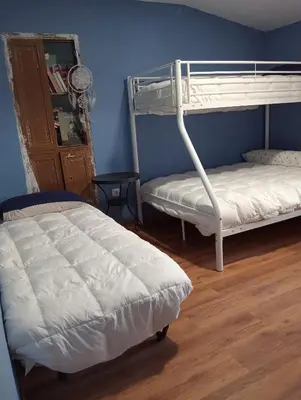 Cama o camas de una habitación en Casa Rural Celo Estallato