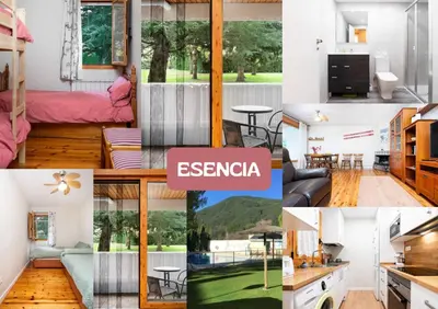 Zona de estar de Esencia Pirineos l BQQ l Pisicina l Tenis