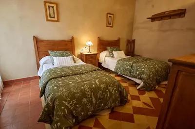 Cama o camas de una habitación en Casa Rural Pajarilla de Cosuenda