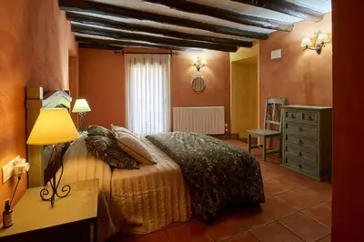 Cama o camas de una habitación en Casa Rural Pajarilla de Cosuenda
