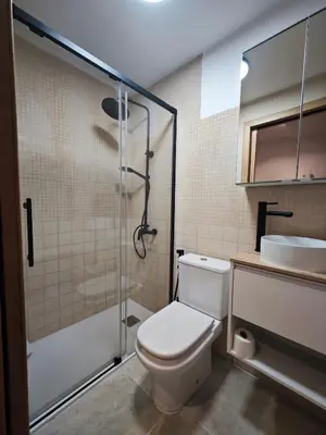 Un baño de Mimosa 5 con terraza - tucasaenlospirineos