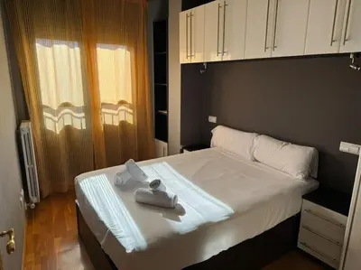 Cama o camas de una habitación en Zentrum La Seo