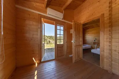 Cama o camas de una habitación en Beceite Camping