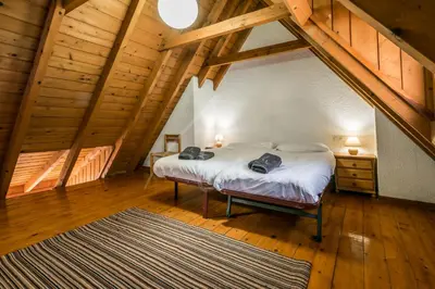 Cama o camas de una habitación en Casa Unhòla by SeaMount Rentals