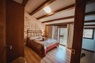 Cama o camas de una habitación en Ca La Leonor, Ecoturisme Terra Alta