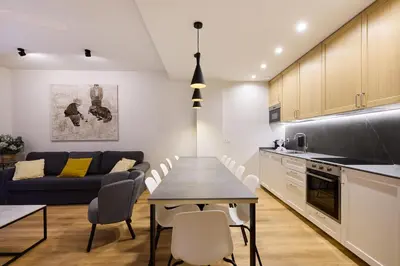Una cocina o zona de cocina en Los Balcones del Encierro - Estafeta 65