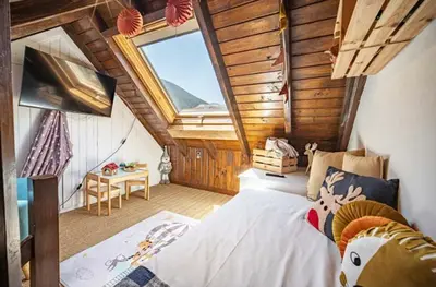 Cama o camas de una habitación en Casa Catania-Acogedora casa con impresionantes vistas-Fibra Optica-5 TV-Chimenea